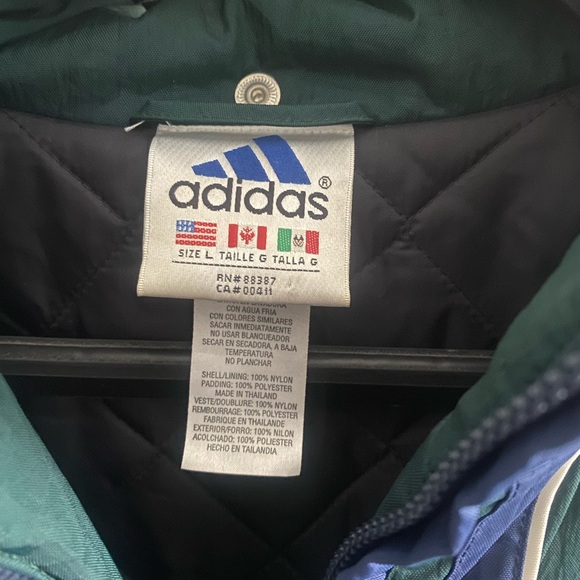 Adidas vintage rare full zip puffer insulated long coat - Picture 2 of 7